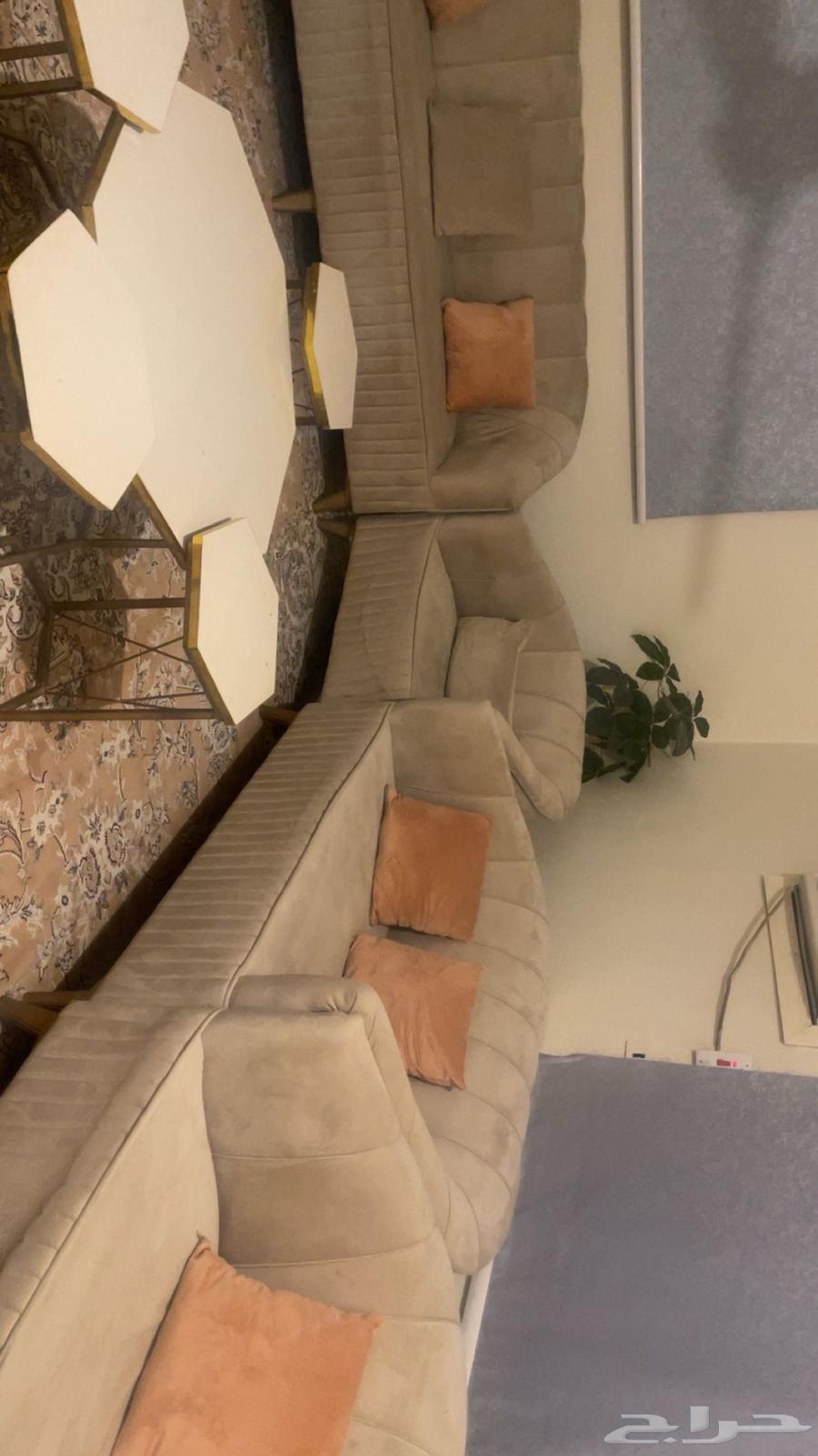 كنب بيج شبه جديد 11 نفر على السوم64378353534211113