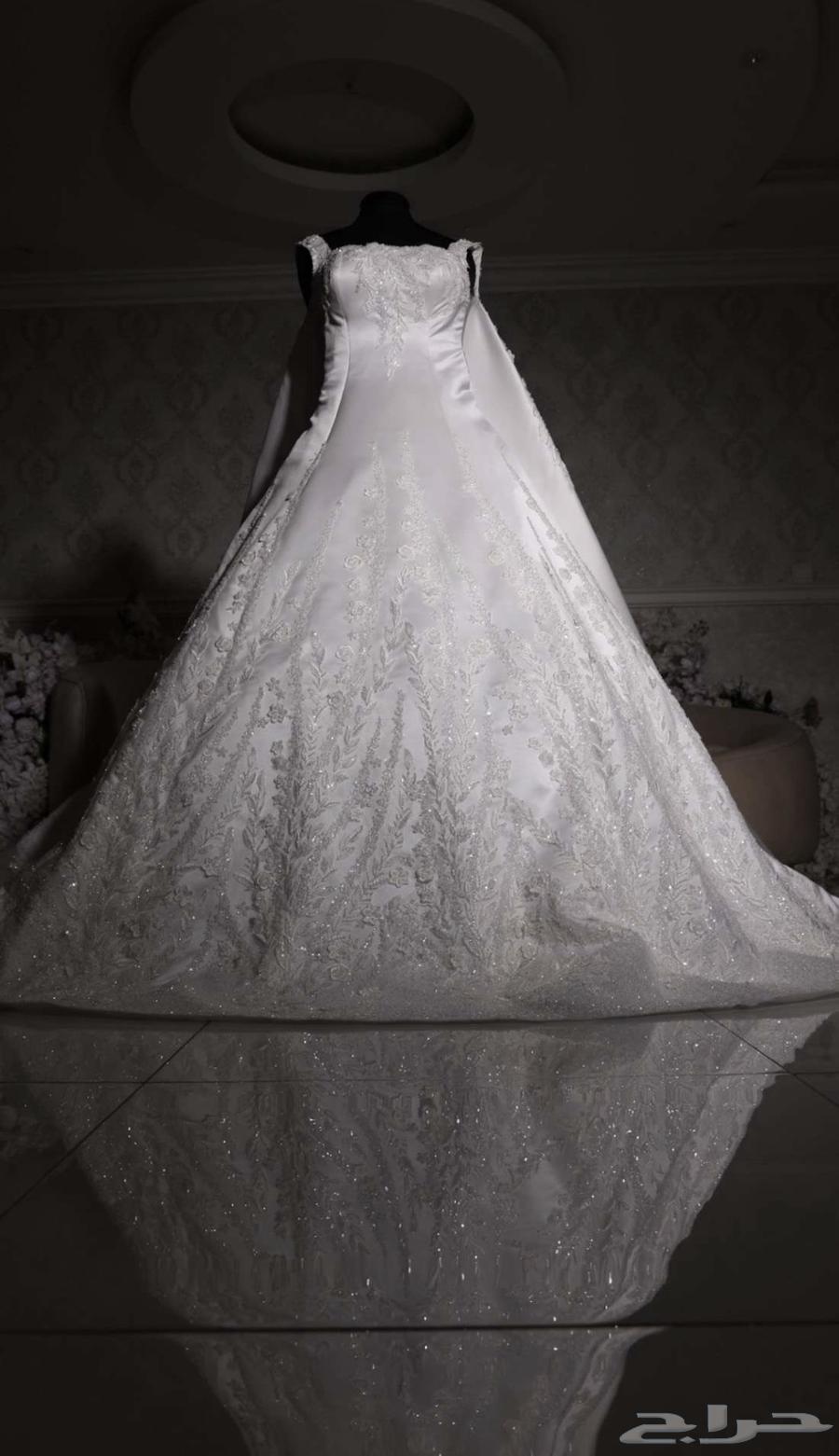 فستان زواج ابيض تصميم خاص شامل الطرحة و الجيبون64392086811009110