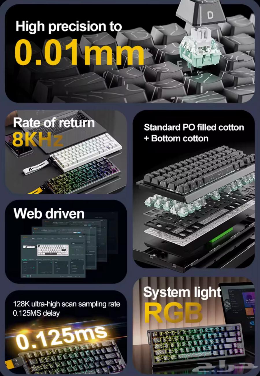 ATTACK SHARK x68HE Keyboard64388190097667112