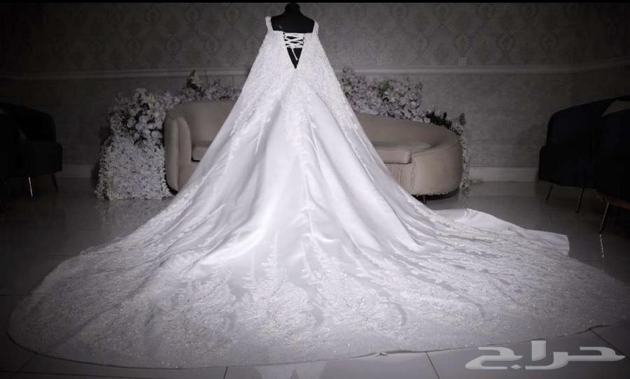 فستان زواج ابيض تصميم خاص شامل الطرحة و الجيبون64392086811009112