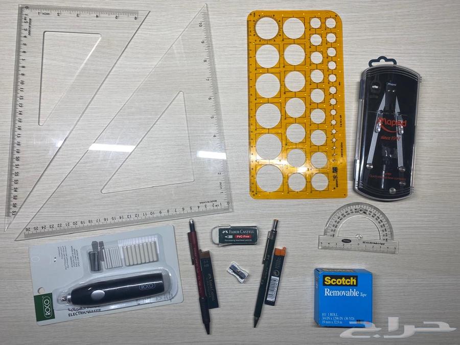 للبيع لوح رسم هندسي مع أدواته (Faber-Castell )64385466821123111