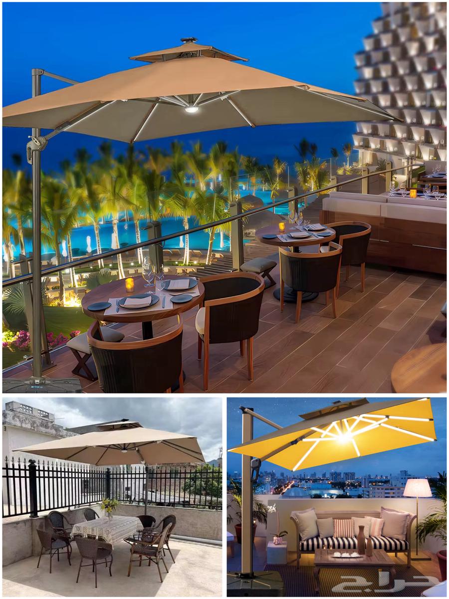 مضلة مع اضاءة شمسية .64390096254211111