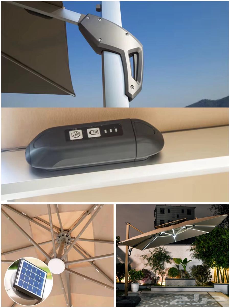 مضلة مع اضاءة شمسية .64390096254211113