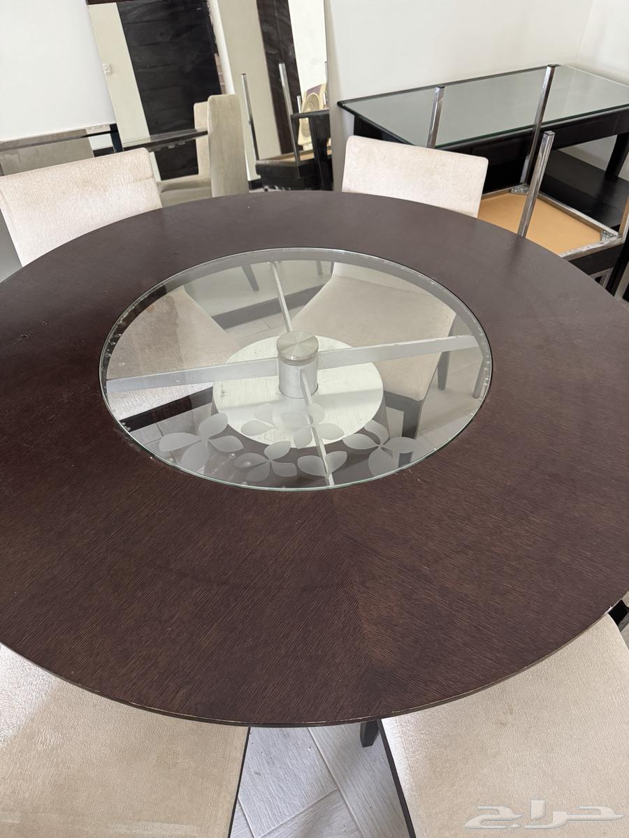 طاولة دائرية خشب ثقيل64382734750466110