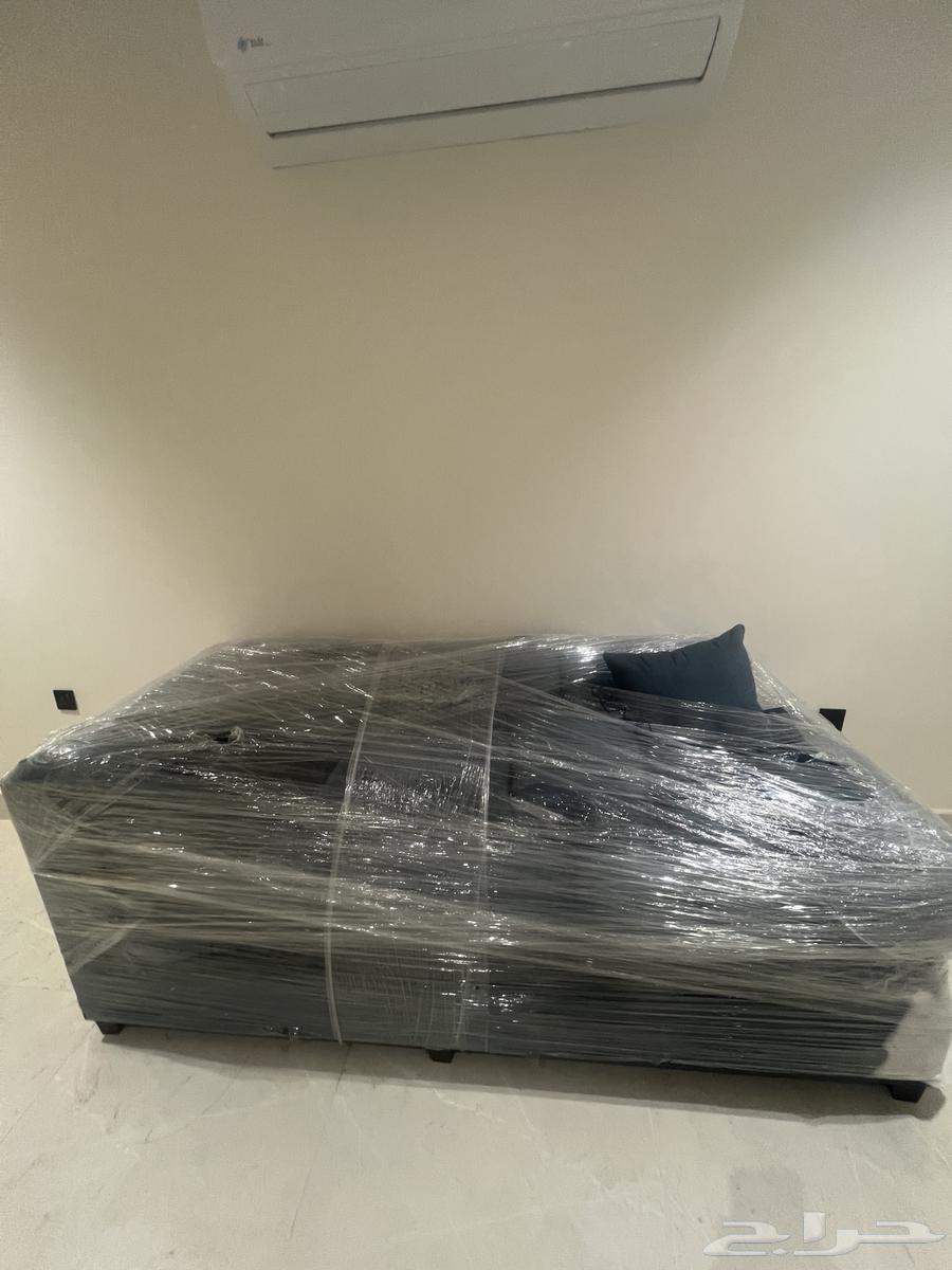 كنب L زاوية لون جنزي مقاوم للماء64384731235586110