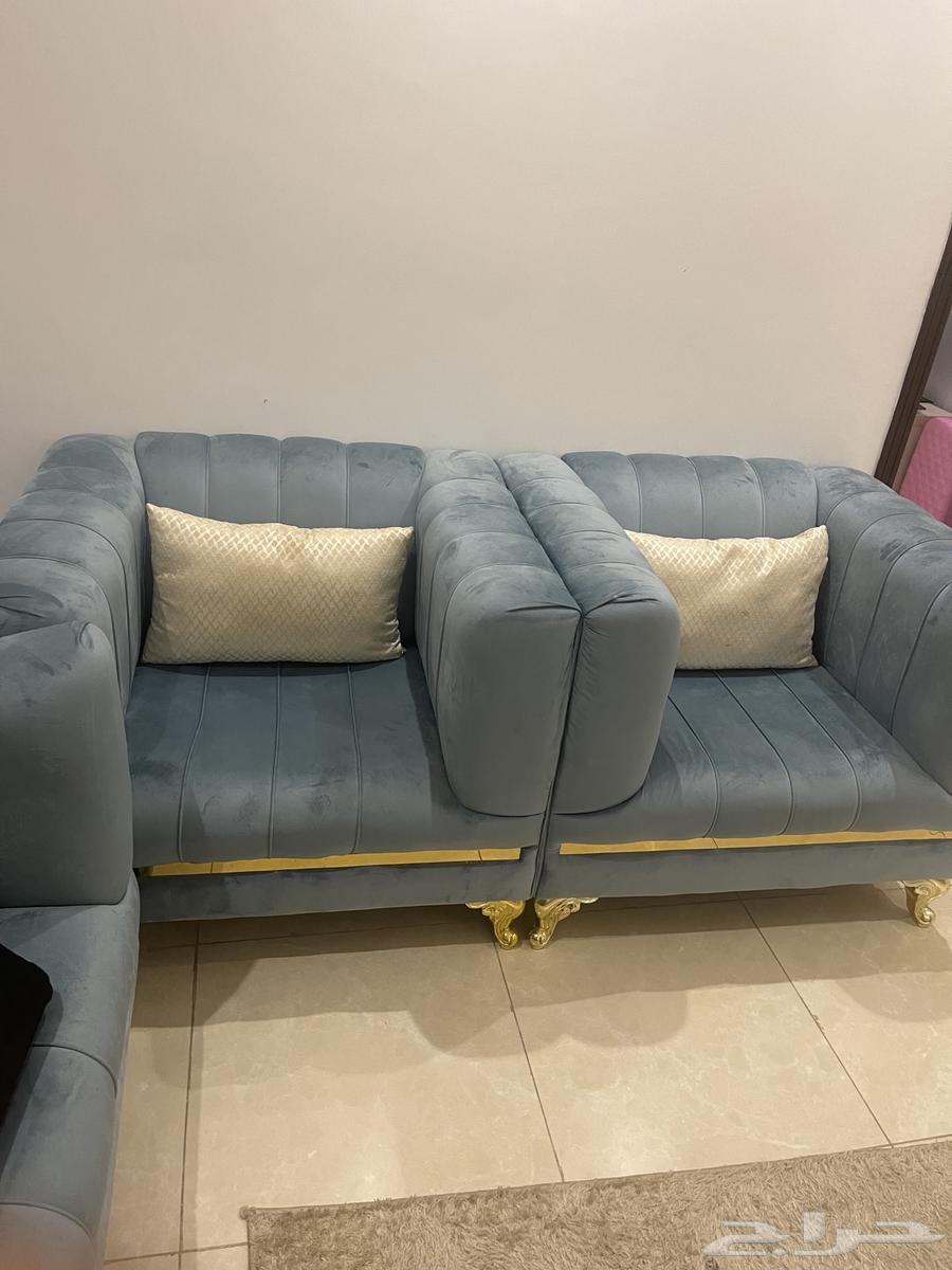 5-piece sofa with a set of backrest cushions, all with curtains and tables for sale64382666011395110