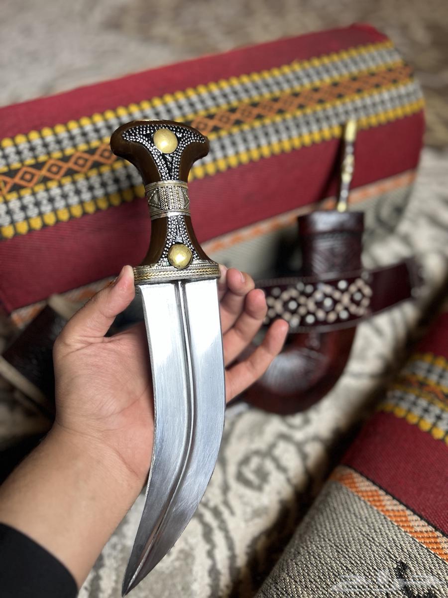 جنبيه نجرانيه قرن مصوعي فاخره   خاتم عقيق يماني كرزي مزعفر64381754326017111