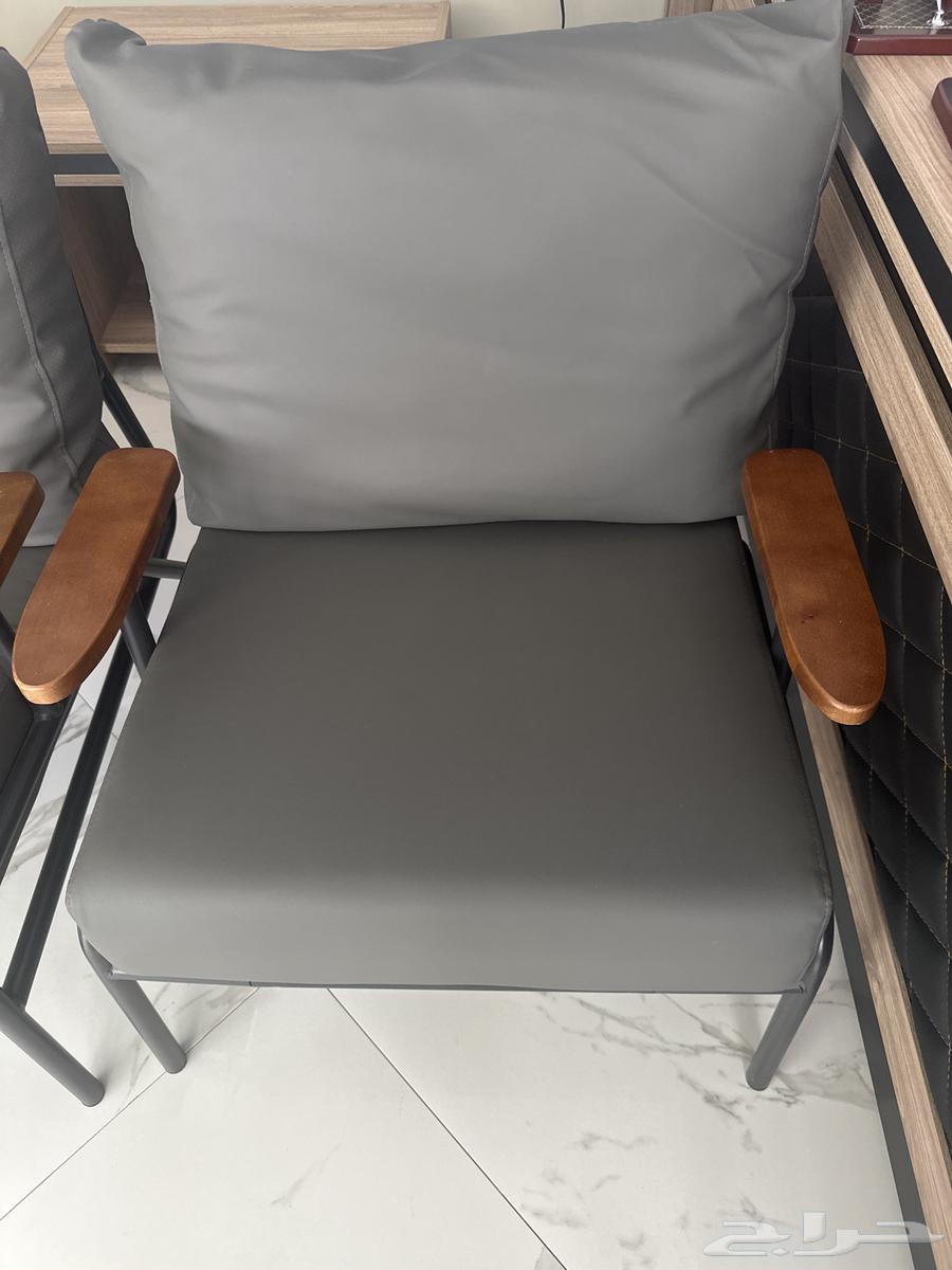 كراسي مكتبية جلد مع الخشب64384355411969110