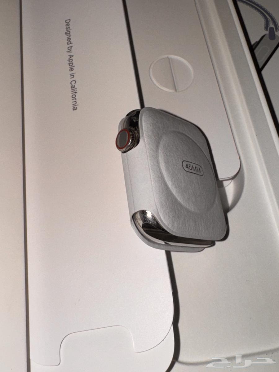 ساعة ابل الاصدار السابع ( ستانلس ستيل ) شبه جديدة مقاس (45)64389488237955112