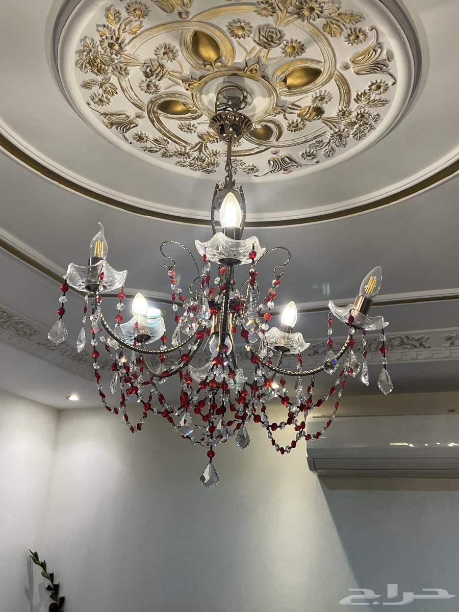 للبيع طقم كنب و ستائر ونجف64397728076546112