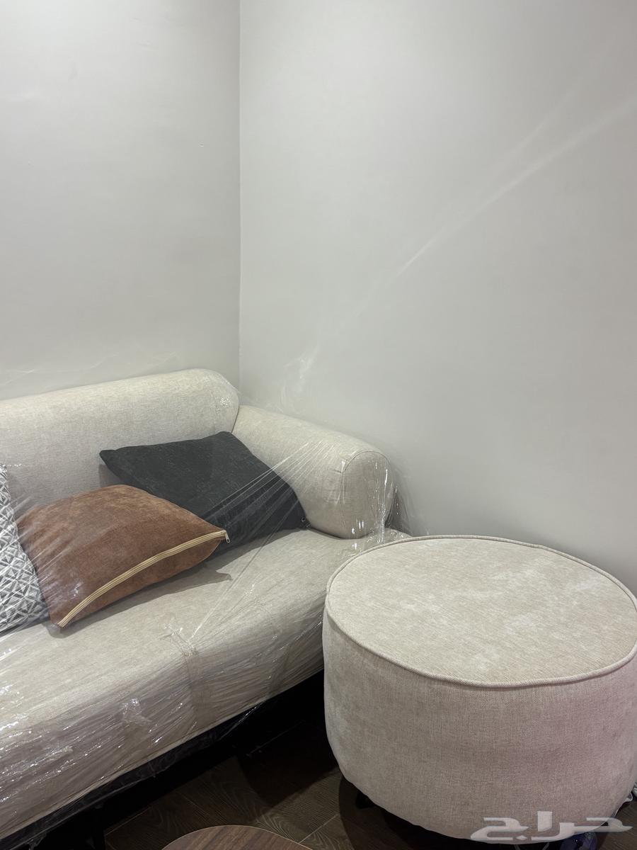 كنبه ثلاثه مع بف جديد64383067066242111