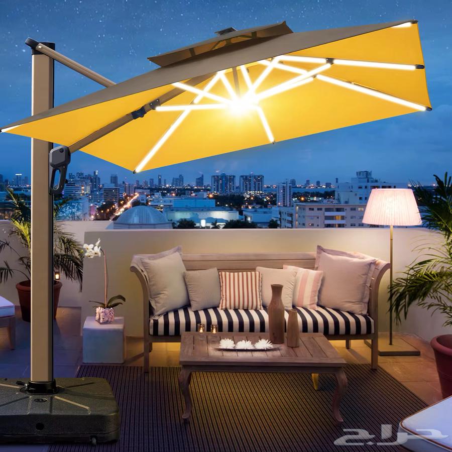 مضلة مع اضاءة شمسية .64390096254211110