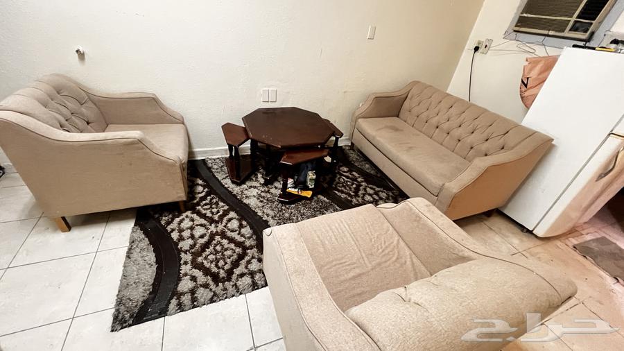 Sofa set with side tables and carpet64382349049091110