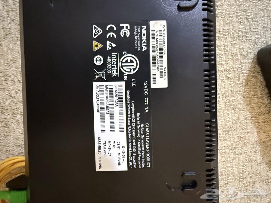 راوتر فايبر ماركة نوكيا 5G64389612908930110