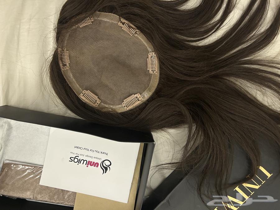 تغطية هامة شعر طبيعي 100   (Topper) من UniWigs بسعر مغري64387871409793111