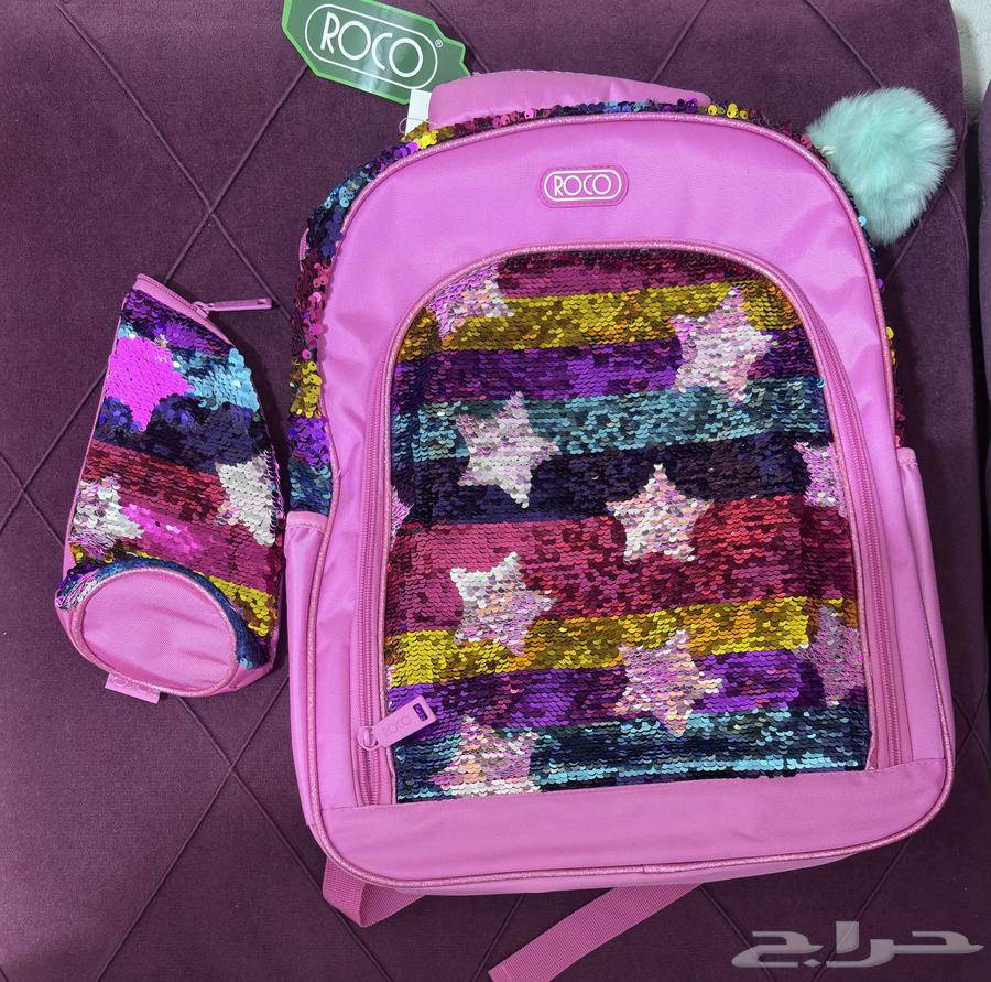 Original Roco bag with pencil case, never used, and Bin Dawood umbrella, new and unused, stroller64388537010691112