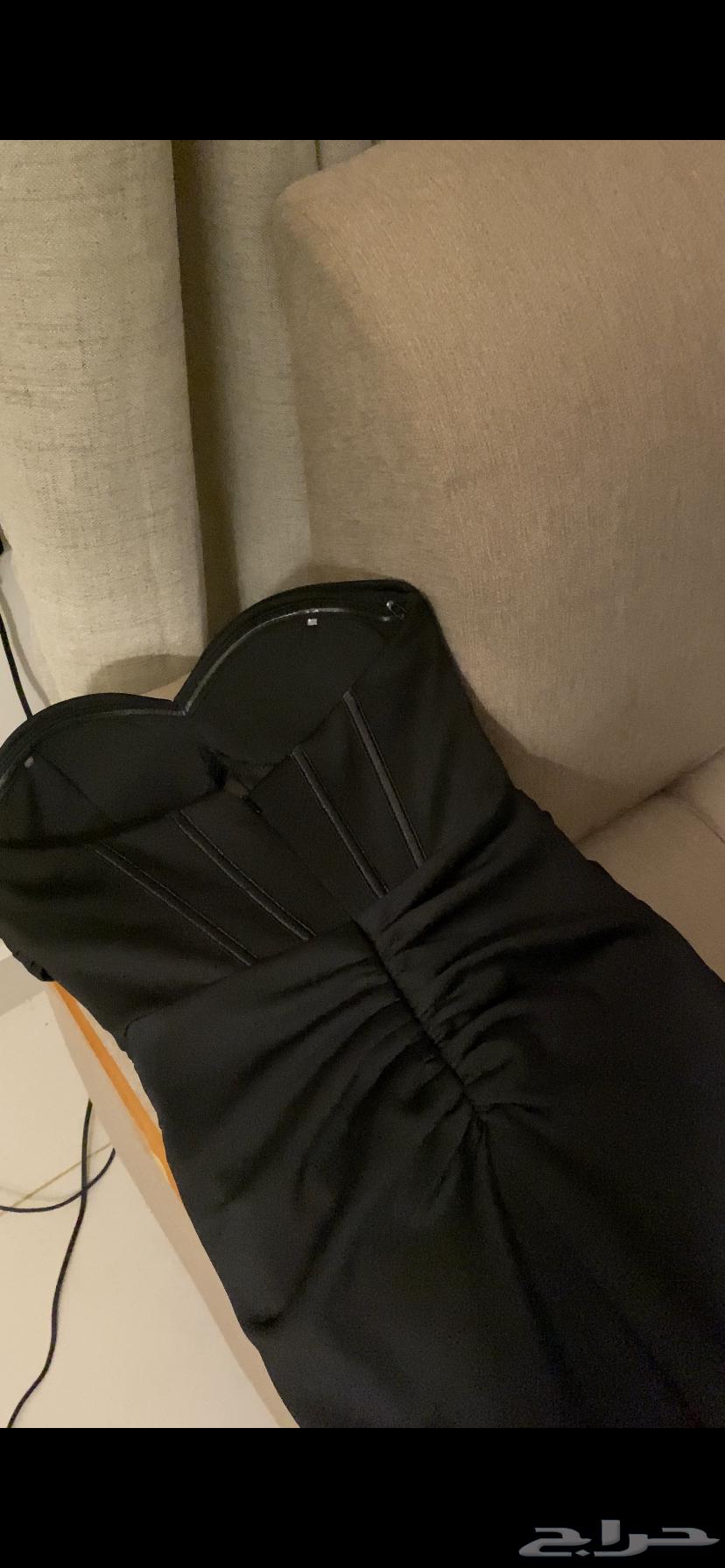 فستان للبيع اسود ماسك طويل ذيل مع فتحه من الامام ب50064378789352193110