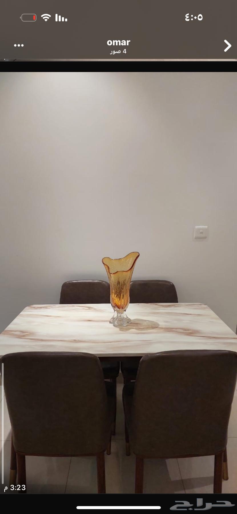 طاوله 4 كراسي نظيفه مره ب 650  التواصل واتساب64385425849601111