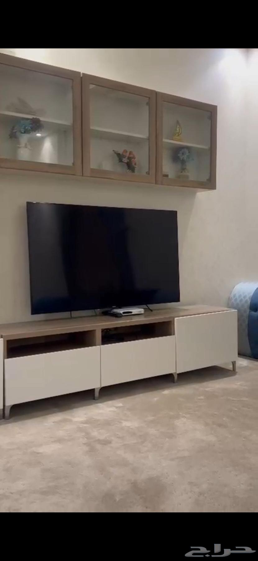 مكتبة تلفزيون ايكيا كاملة مع الرفوف64379399246721111