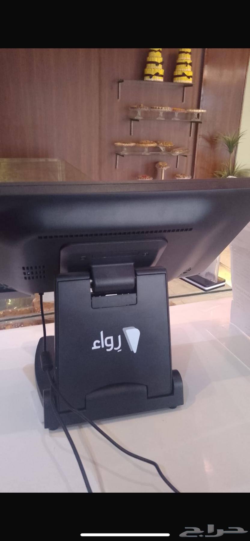 شاشة كاشير لمس جديده استخدام 6 شهور   طابعة باركود وقارءليز64389211077891111