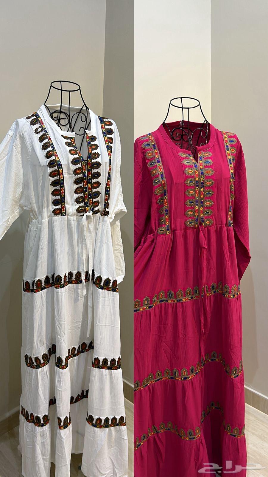 جلابيات قطن 100   وتطريز يدوي فاخرر بسعار جميلة وعروض جبا64378353623681111