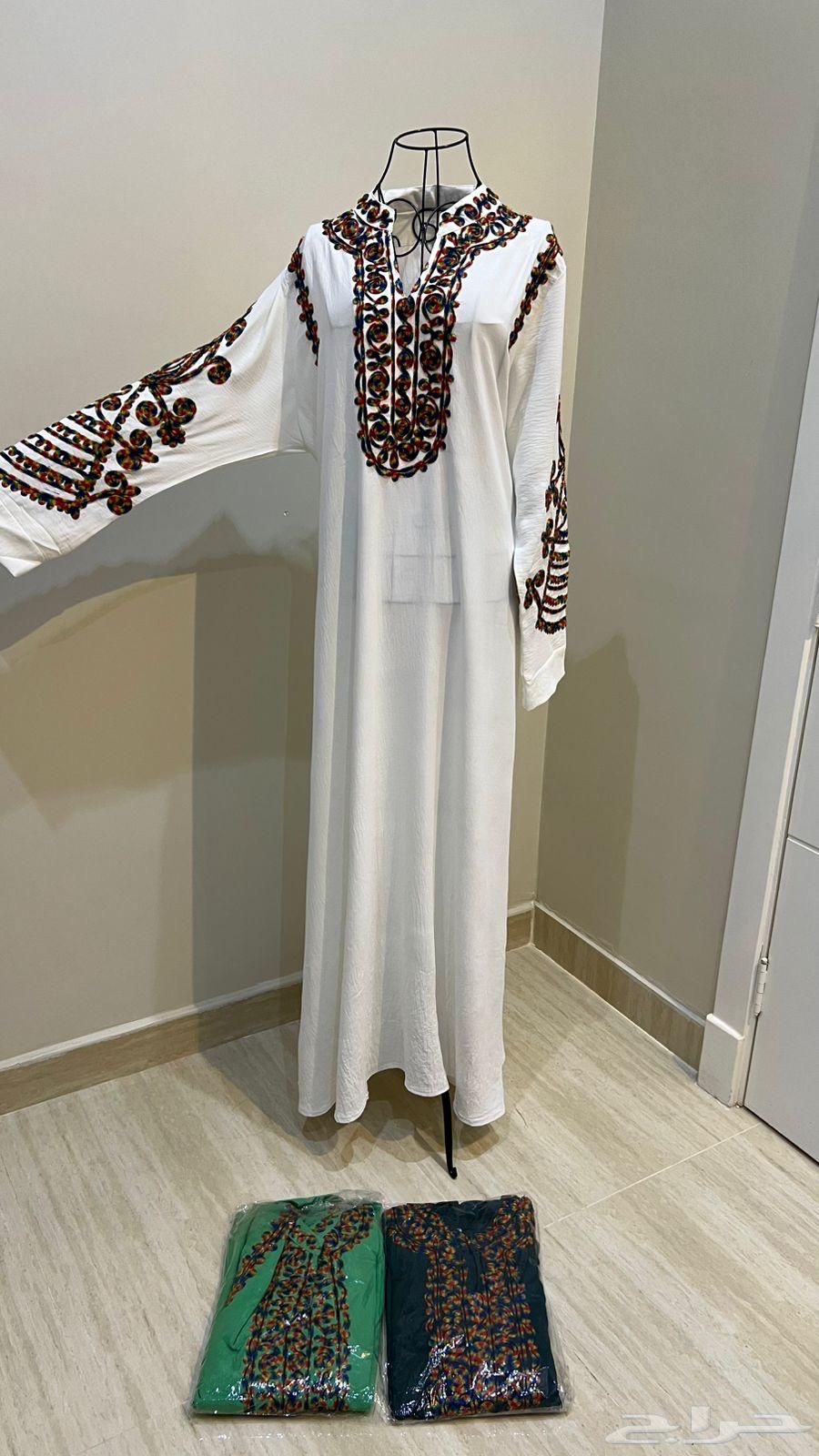 جلابيات قطن 100   وتطريز يدوي فاخرر بسعار جميلة وعروض جبا64378353623681112