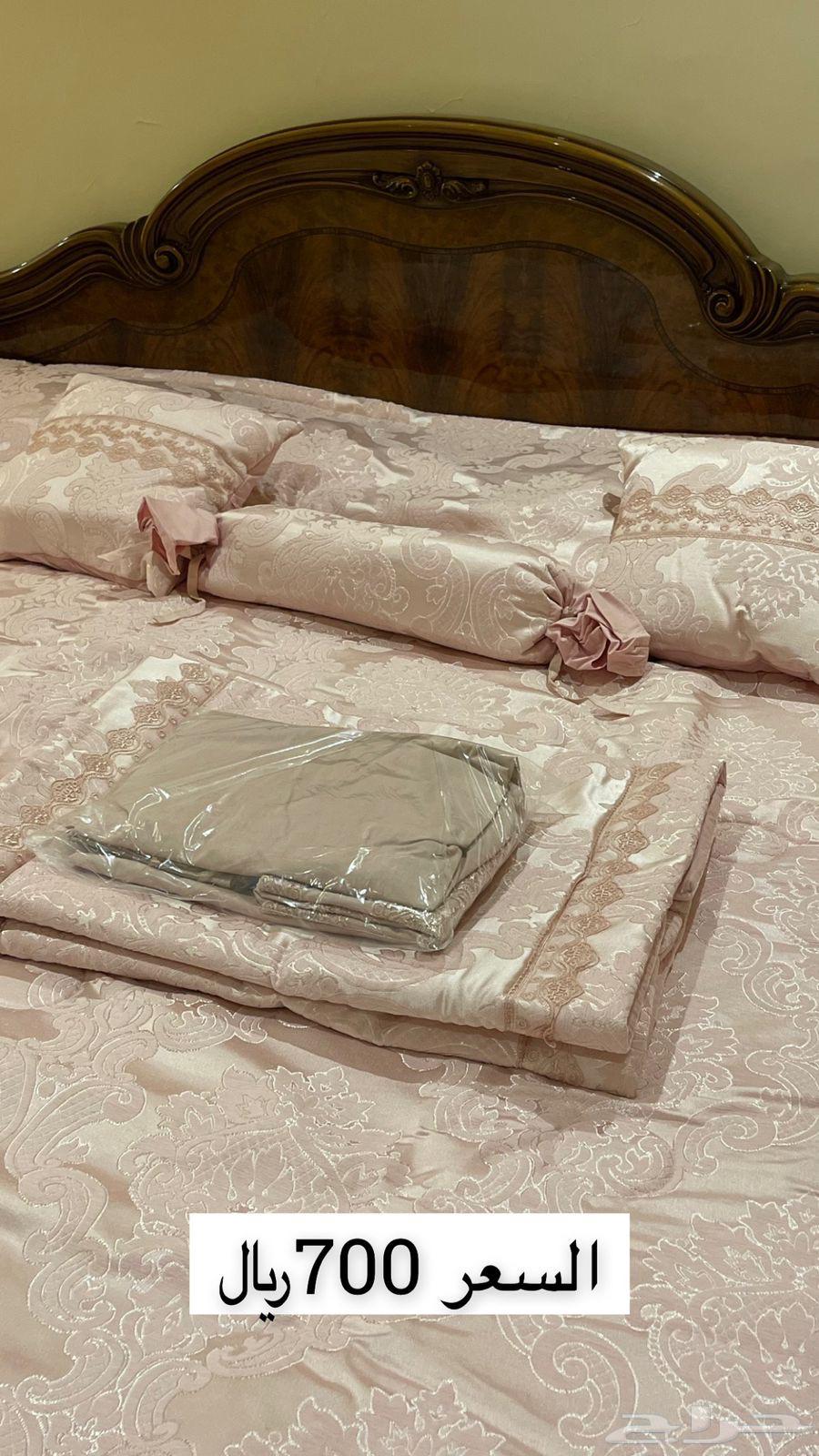 طقم كامل شرشف سرير 8 قطع جديد64380107298049111