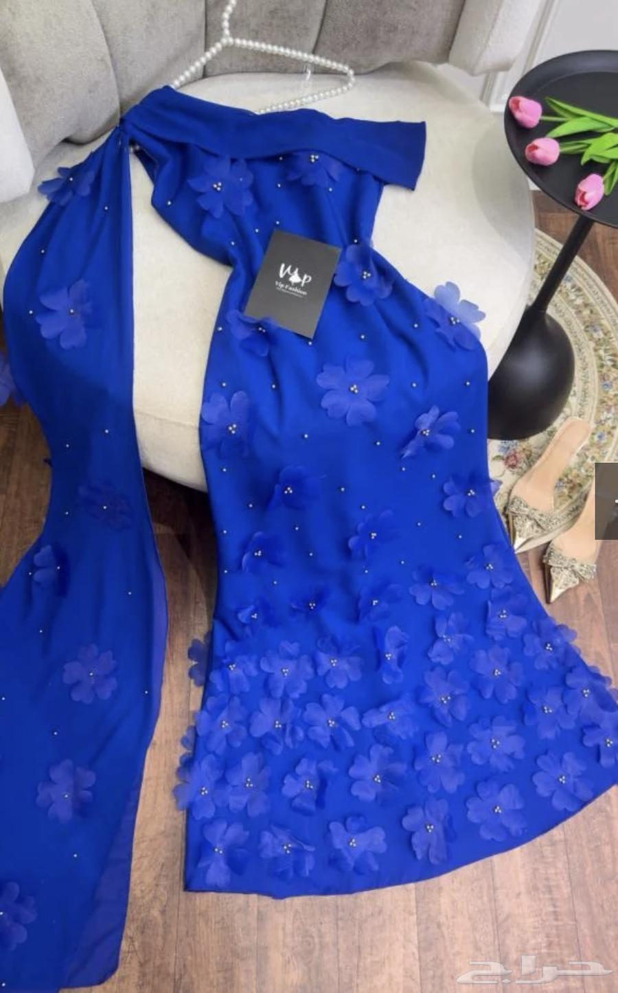 فستان للبيع لون ازرق64379891271169111