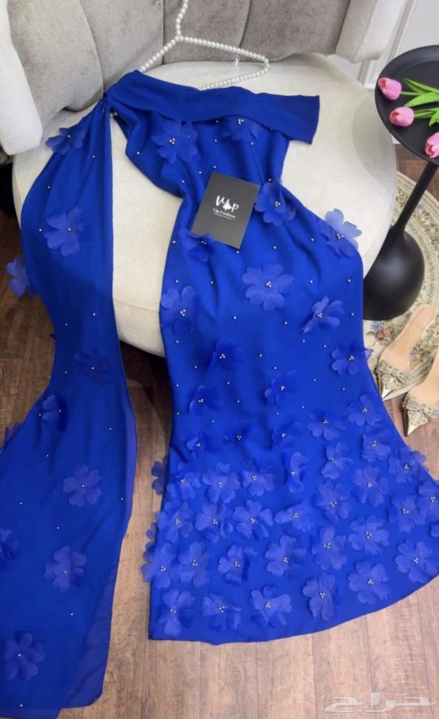 فستان للبيع لون ازرق64379891271169110
