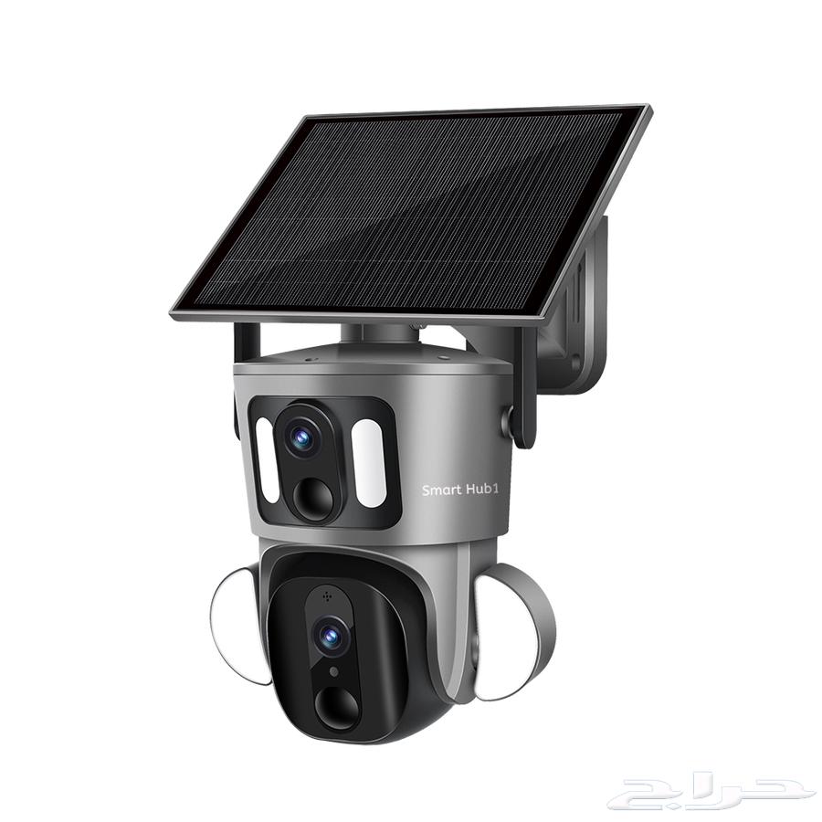 Used solar-powered dual-lens high-definition camera with warranty64395839755906110