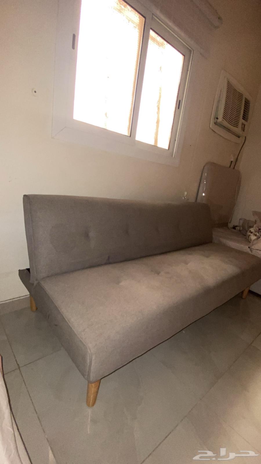 كنبة سرير 3 مقاعد قماش من هوم سنتر64395741486850110