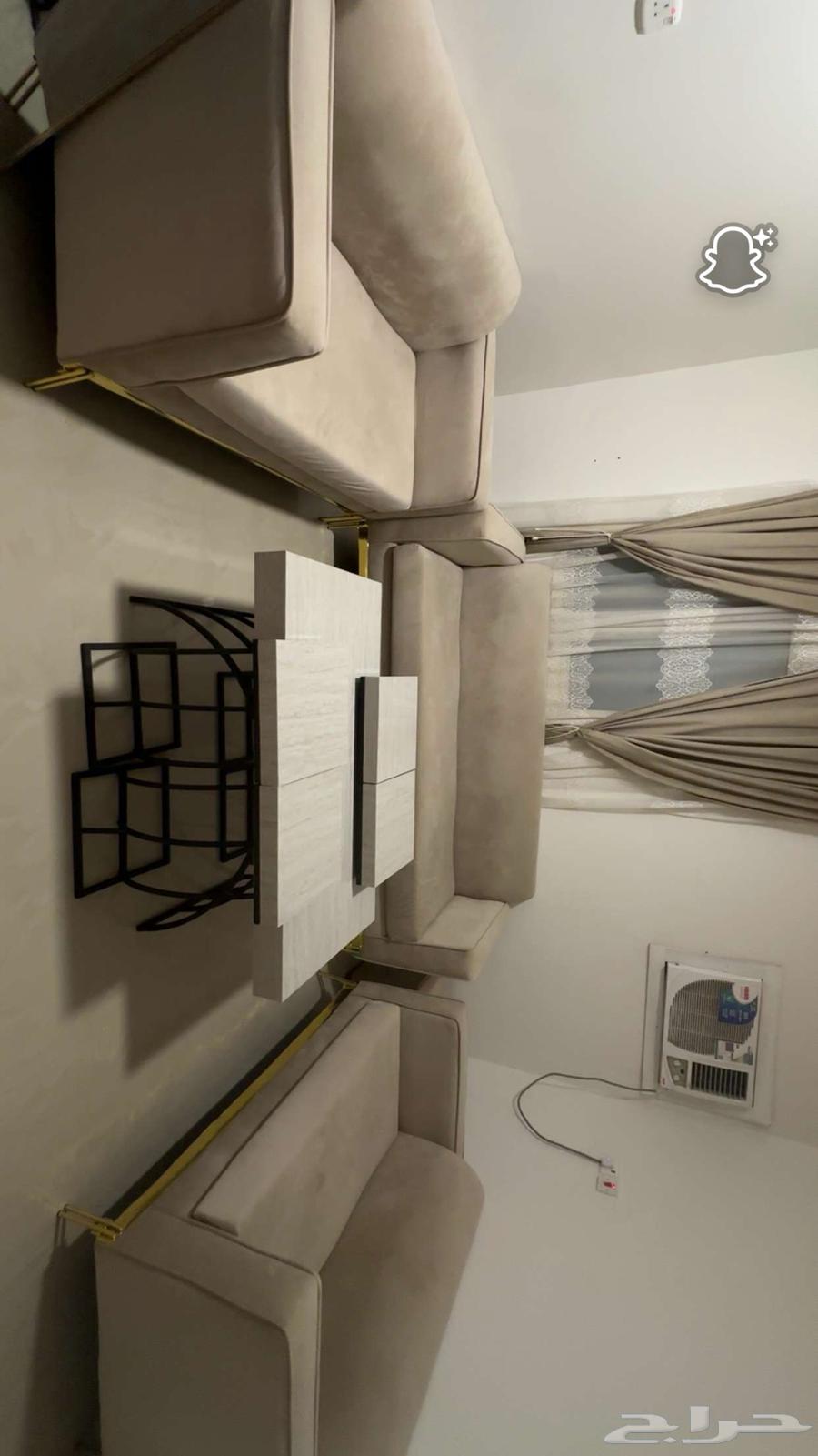 Three-piece sofa with a large table and 4 side tables for 2500 total64397936201475110