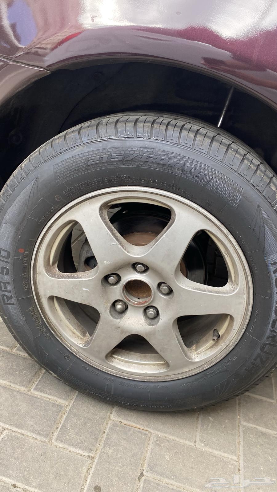 طقم جنوط كروم سوناتا 2007 مع كفرات جديده64540779824769110