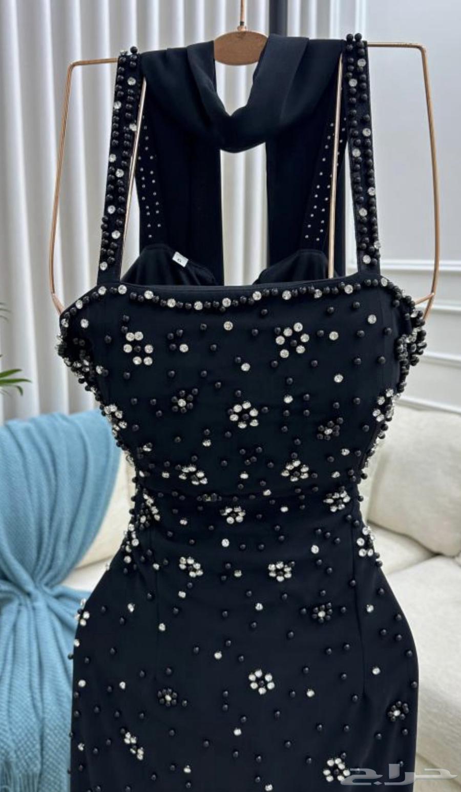 فستان سهره انيق اسود مكه64401285987843111