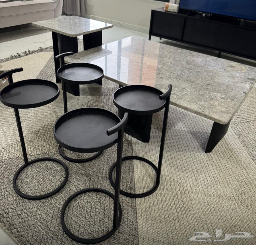 طاولات صالة رخام للبيع جديدة مع طولات خدمه64343553381761110