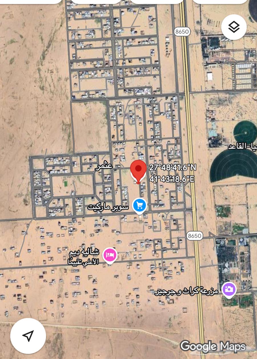 ارض للبيع شارعين مخطط عثمر بمدينه حائل63614086184066111