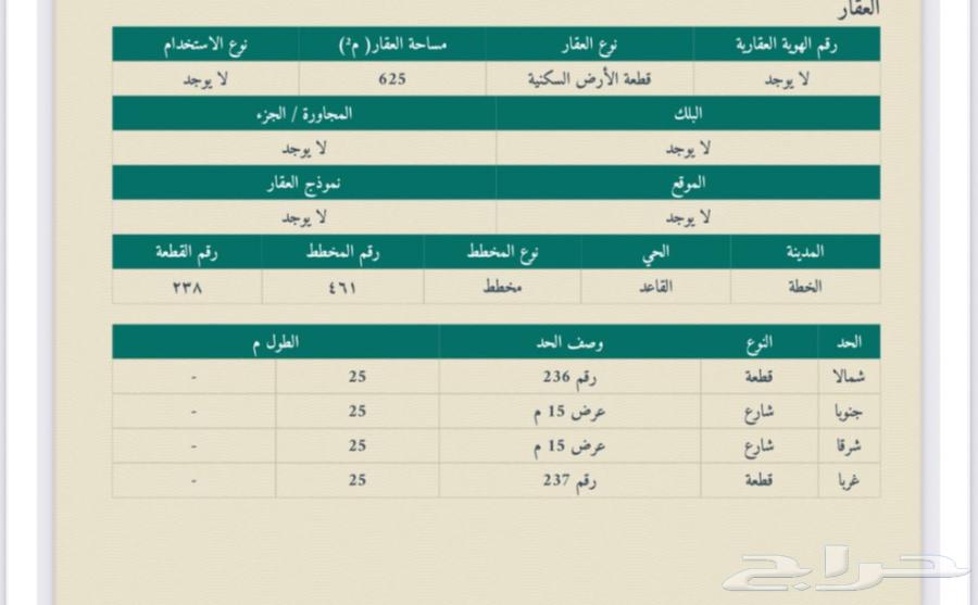 ارض للبيع شارعين مخطط عثمر بمدينه حائل63614086184066112