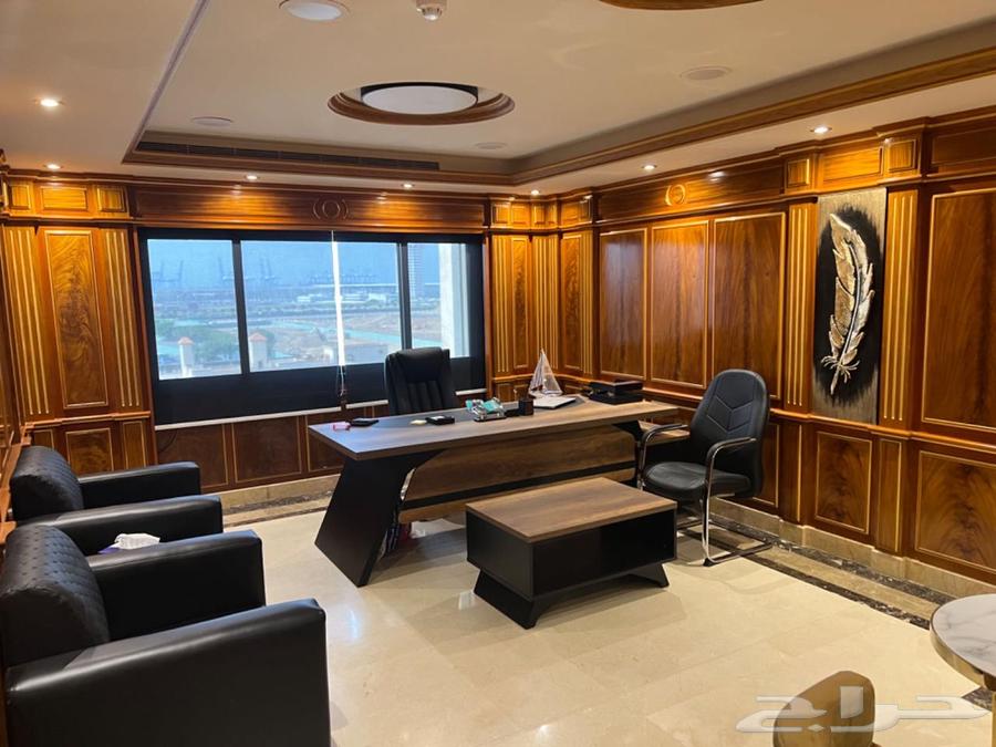 اثاث مكتبي بحاله ممتازه جدا جدا اخو الجديد64396922078849110