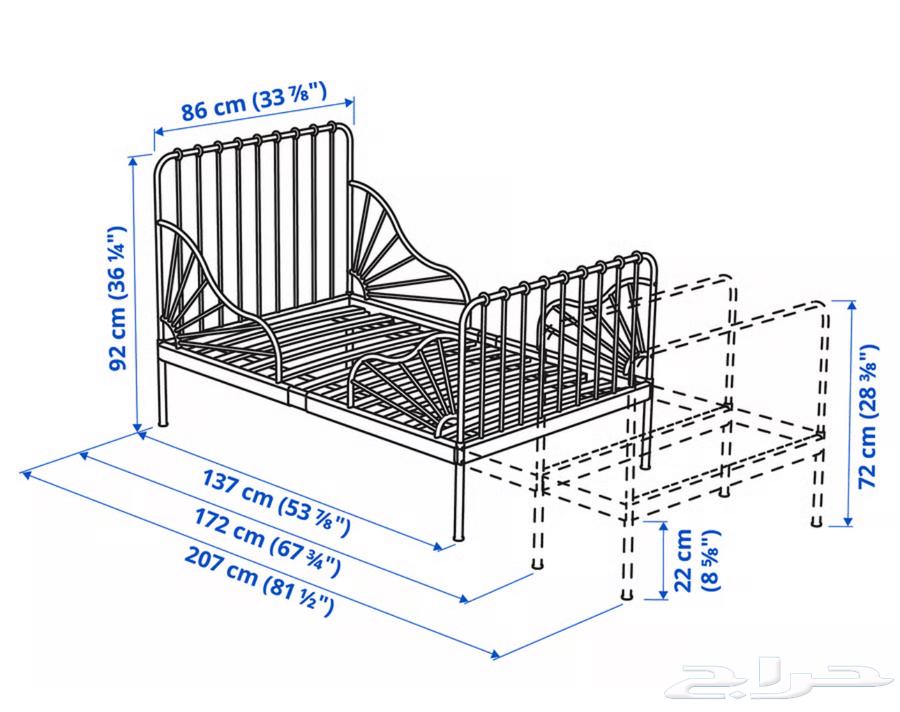 سرير اطفال ايكيا64396421402753111