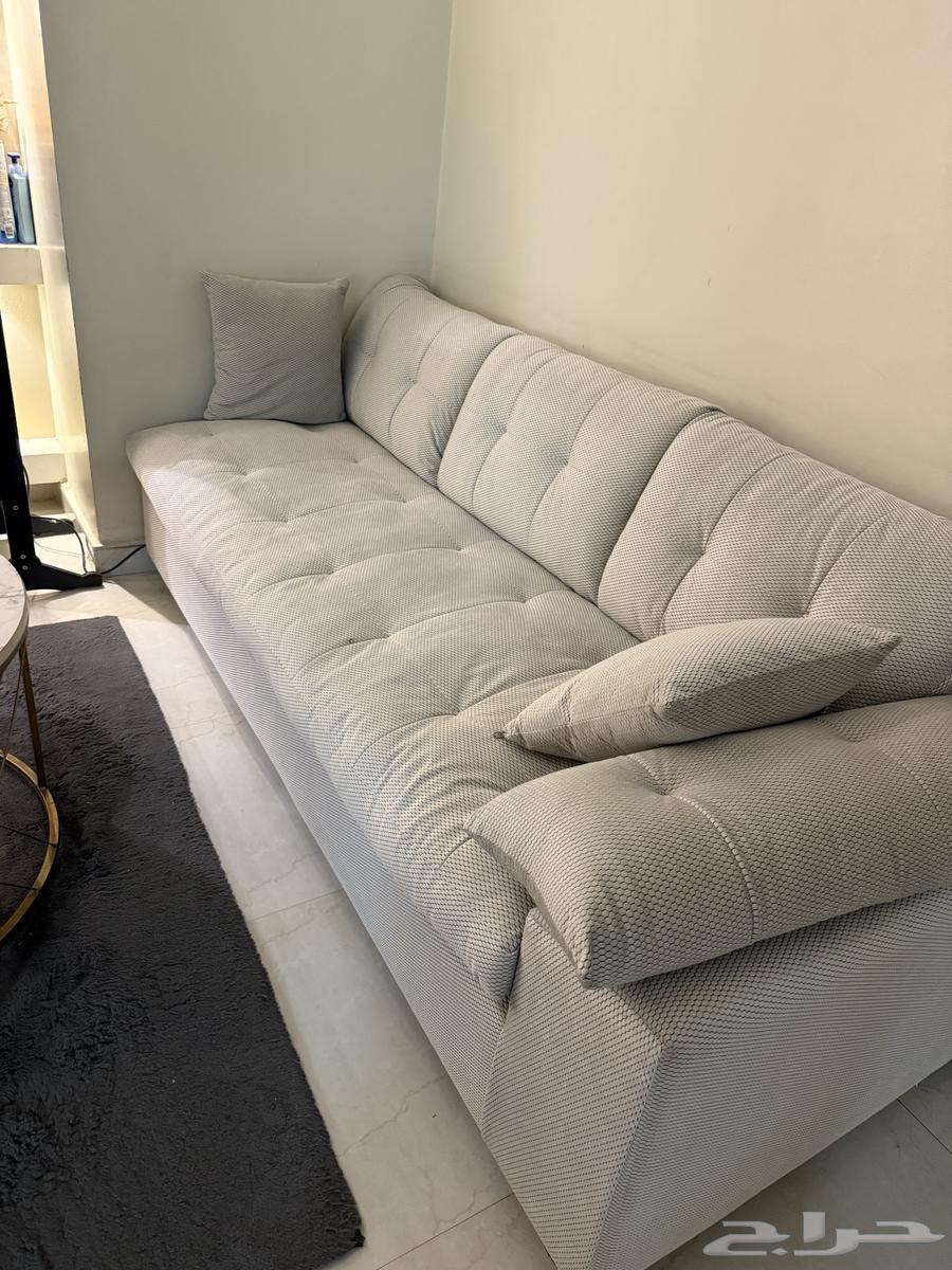 Living room set with serving tables and a dining table with 4 glass chairs64400384344962112