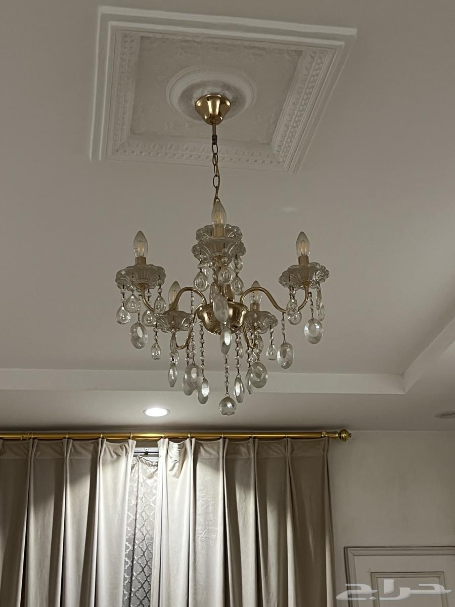 مجلس وفرشه جديده مع نجفه وستاير للبيع64392923422081110