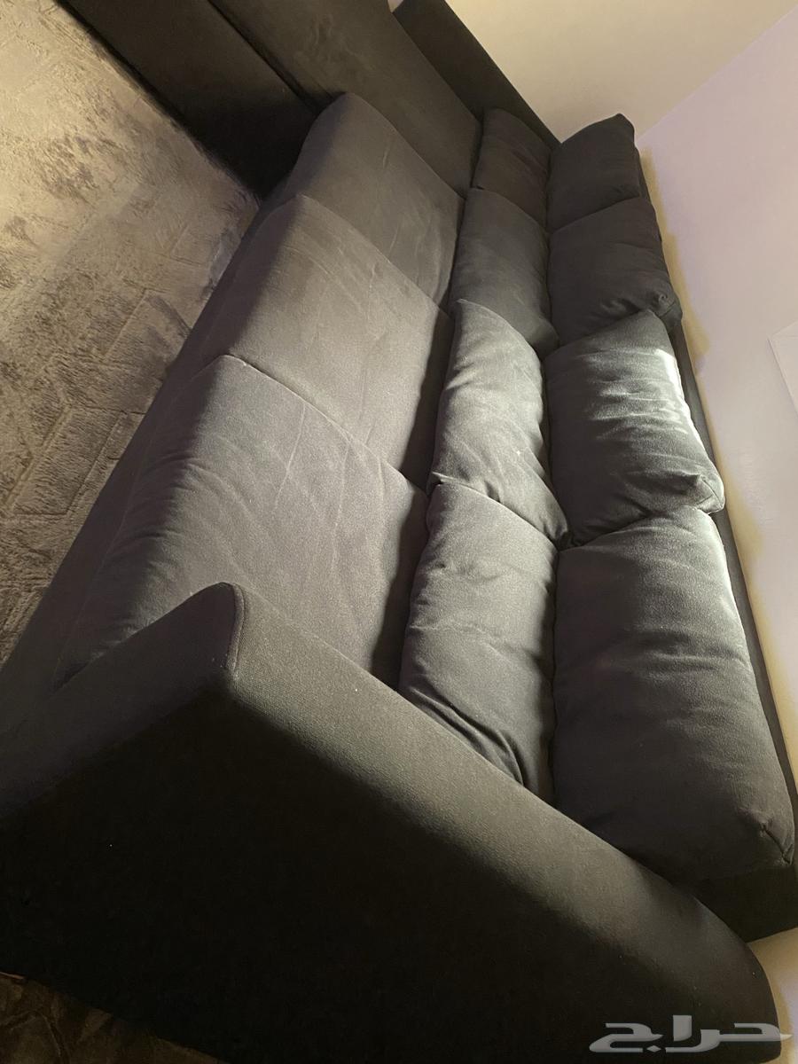كنب زاوية اسود شبه جديد للبيع64397921995267114