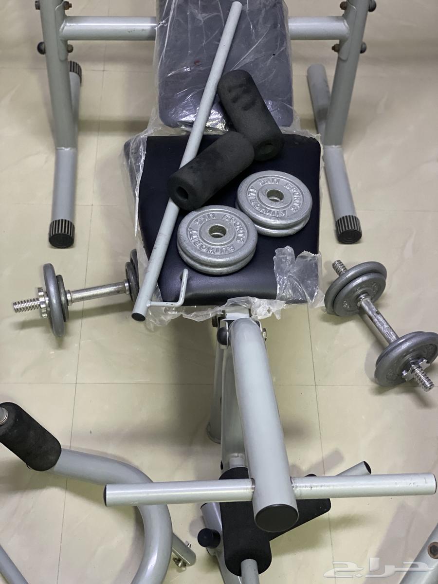 Clean weight bench with weights and personal use only64399814979330113