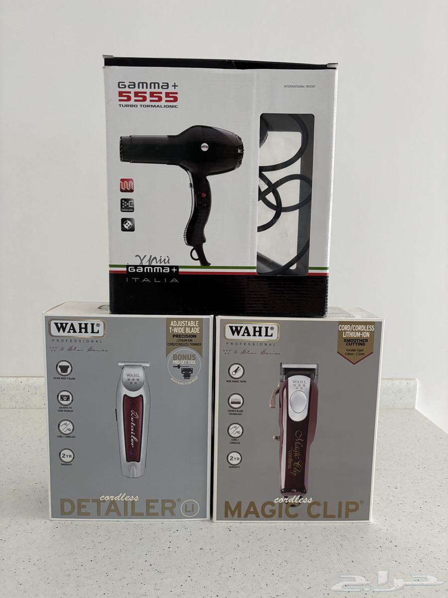 مكينتين حلاقه WAHL مع مصفف شعر ايطالي64400466825603110