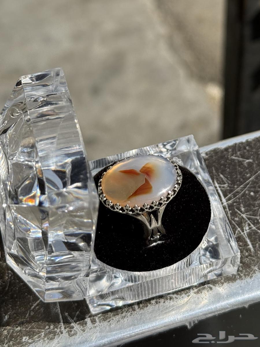 خاتم عقيق يماني فضة 925 (صياغة بكيل)64397242276097110