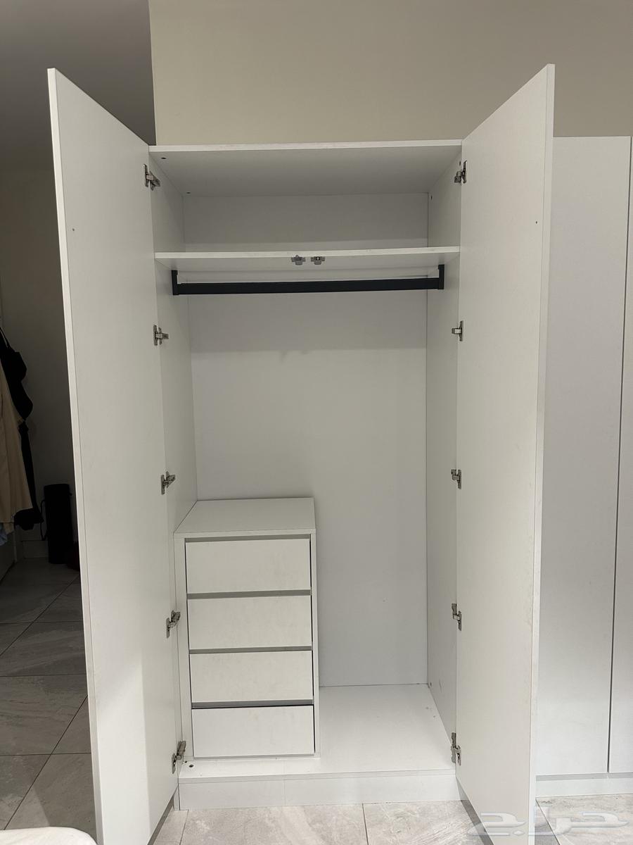 دولاب ملابس أبيض 3 متر تصميم ايكيا Ikea64400688578179114