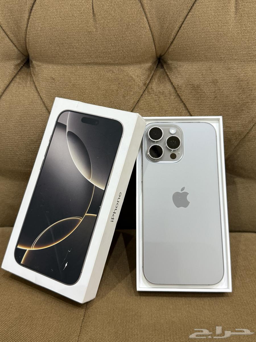 ايفون 16 برو ماكس 256 تيتانيوم طبيعي نظيف مره64400813801091110