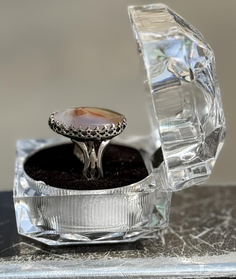 خاتم عقيق يماني فضة 925 (صياغة بكيل)64397242276097114