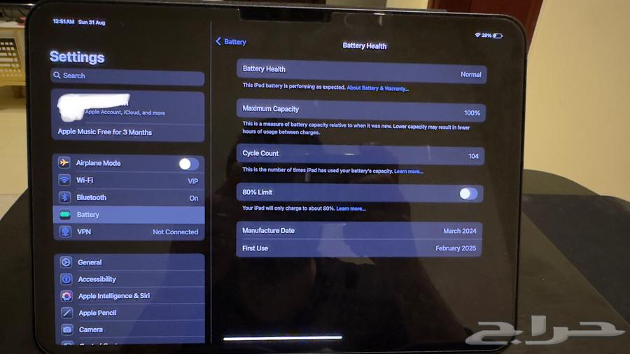 ايباد M4 شاشة 11 انش شبه جديد64392923399427110