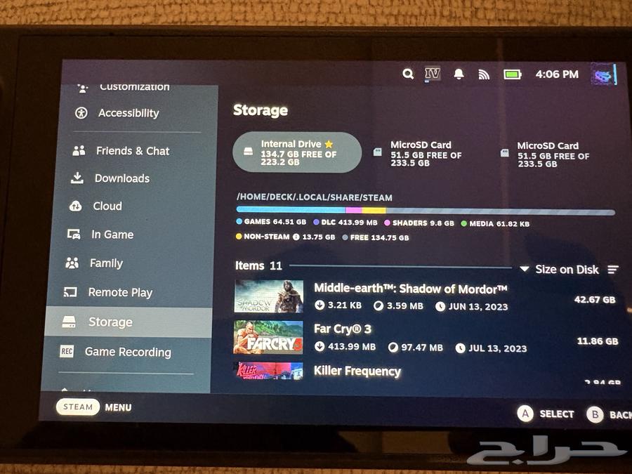 للبيع جهاز Steam Deck بحالة ممتازة64399953767041111
